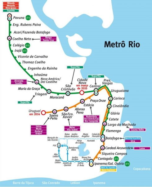 Brezilya Gezilecek Yerler, Detaylı Brezilya Gezi Rehberi 24 rio de janeiro metro