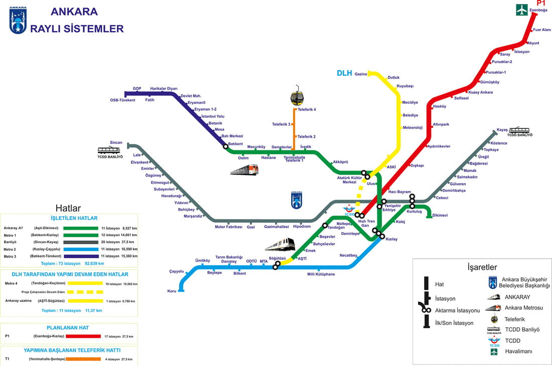 Ankara Metro Haritası