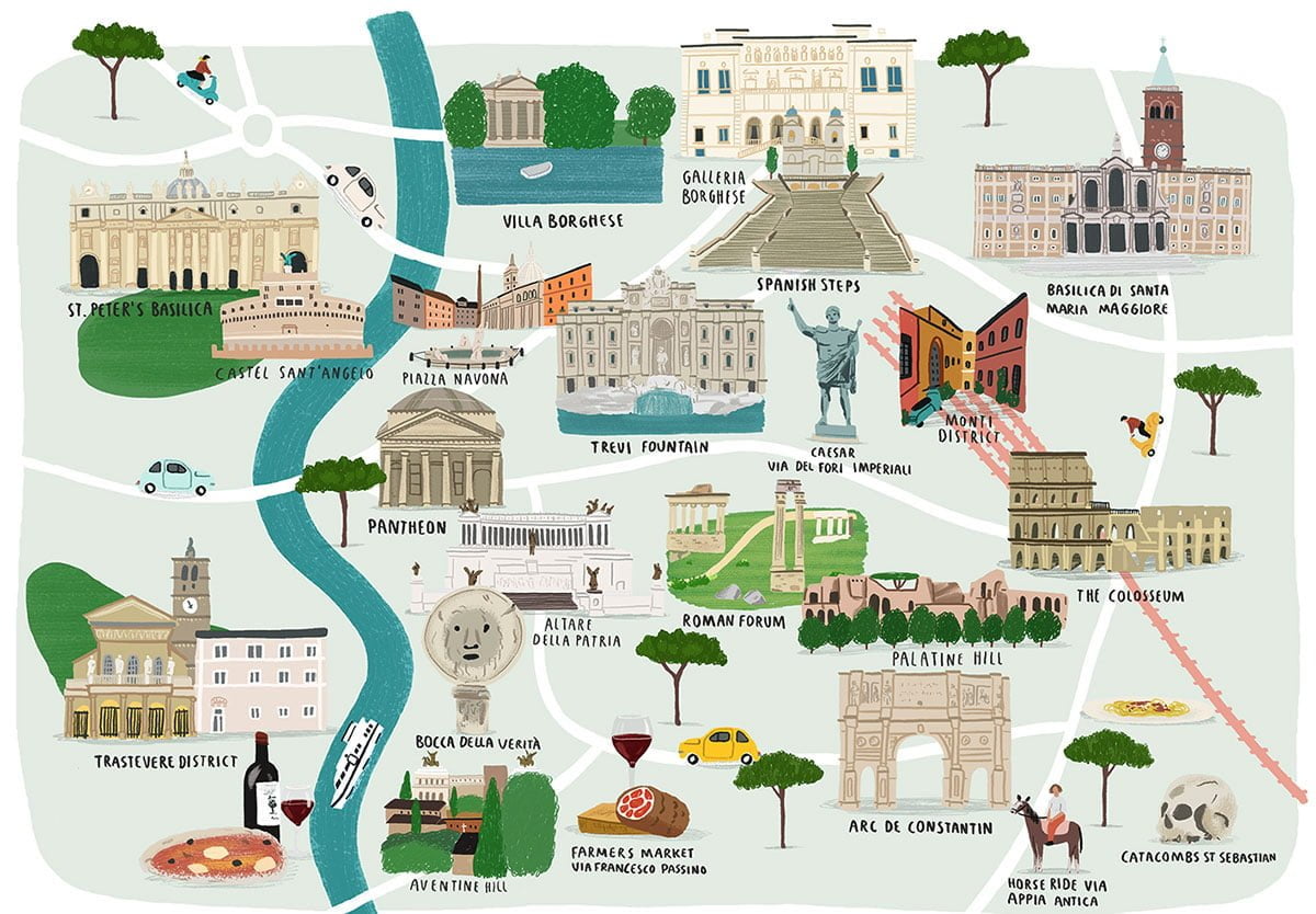 Roma & Vatikan Gezilecek Yerler 3 Roma Turist Haritası